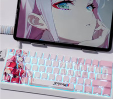 Anime Zero Two Anime Keycaps 130-Key PBT Dye-Sub Cherry Profile