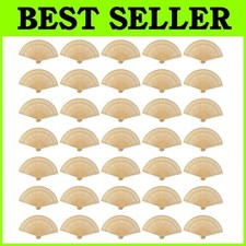 Handheld Sandalwood Folding Fans - 60 Pack