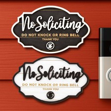 Funny No Soliciting Sign For House Door - 2 Pack Small No Soliciting Sign For...