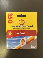 $50 Shell Gift Card Physical Gas Card