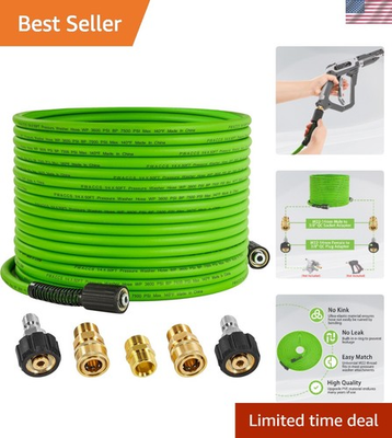 #ad Durable Universal Pressure Washing Hose 3600 PSI 50 FT Kink Resistant $71.99