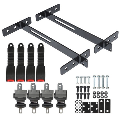 #ad For EZGO Yamaha Club Car 4× Golf Cart Seat Belts w Bracket Kit 35 × 6.9 inches $48.59