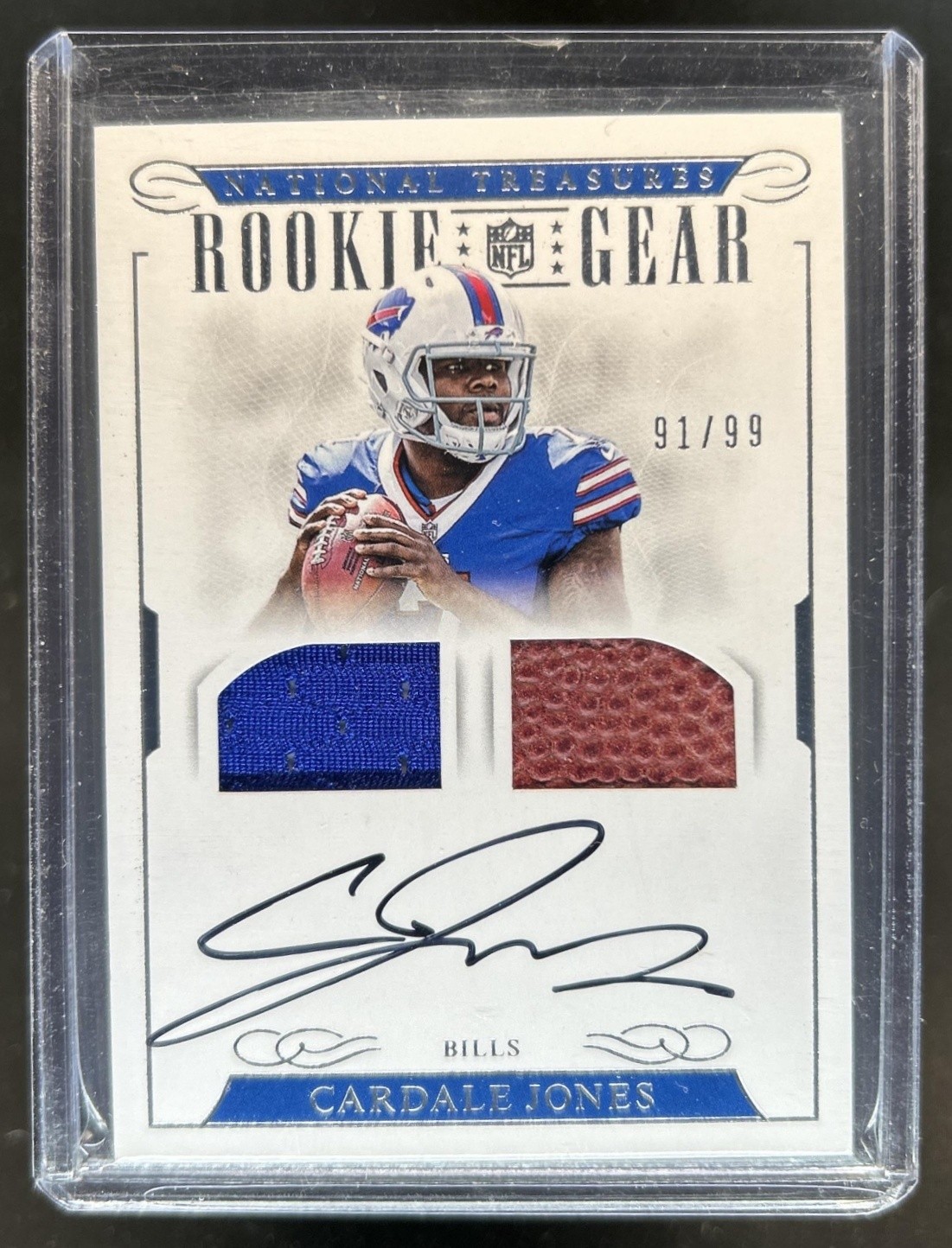Cardale Jones Panini National Treasures Rookie Colossal Signatures #32 Base