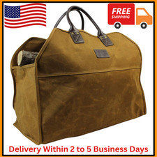 INNO STAGE Heavy-Duty Wax Canvas Log Carrier Tote  Large Firewood Bag