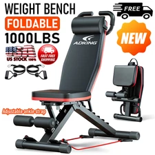 1000 LBS Adjustable Utility Bench Weight Bench Home Gym Fitness Workout Exercise