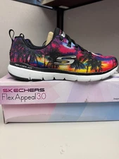 Skechers Women's Flex Appeal 3 Memory Foam Sneaker Marvelous Sunset Med Width