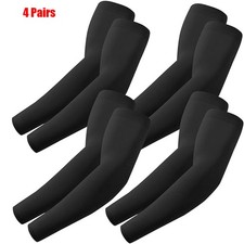 4 Pairs Cooling Arm Sleeves Cover UV Sun Protection Outdoor Sports For Men Women