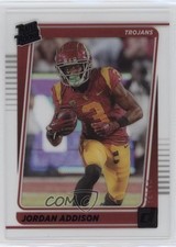 2023 Chronicles Draft Picks Clearly Donruss Purple 46/49 Jordan Addison #42 2qw