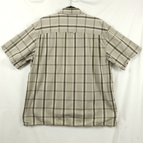 EMS Mens XL Shirt Green Plaid 100% Cotton Camp Gorpcore Button Up - Picture 6 of 13