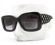 Chanel Sunglasses ch5483A 760/S6 Polished Black White CC Logo with Case