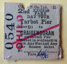 Ferry Ticket - Tarbet Pier to Craigendoran via Bailoch Pier - Child Excess