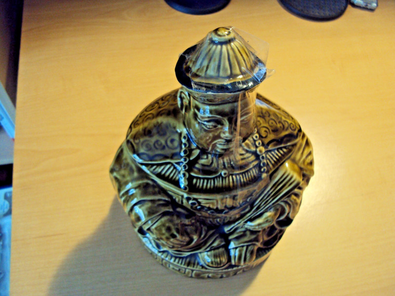 Vintage Green Sadler "Chinese Man" Tea Caddy 1960's-1970's