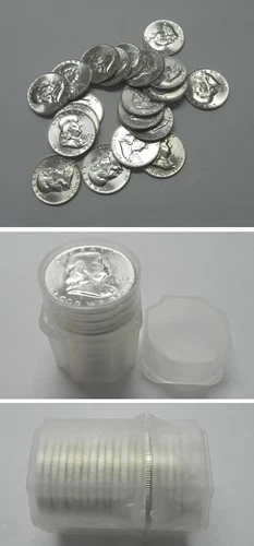 1957-D Roll of (20) Uncirculated Franklin Half Dollars  #32