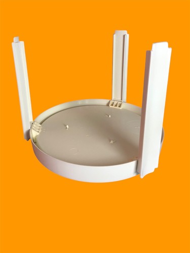 🟨 Rare Vintage Plastic Coffee Table DAL VERA Original 70s Space Age Bianco - Foto 3 di 21