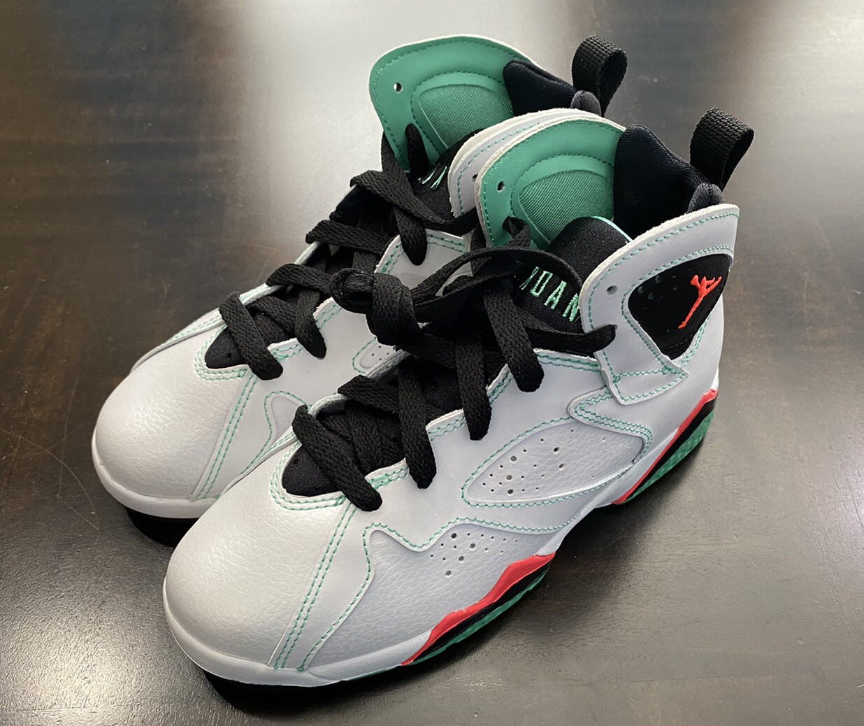 Nike Air Jordan VII 7 Retro White Infrared Verde 442961-138 PS Youth SZ 1.5  NWB | eBay