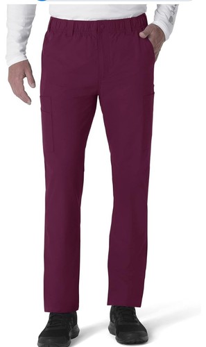 Large Carhartt Mens Force Modern Fit Straight Leg Cargo Pants Scrubs Wine MP6113