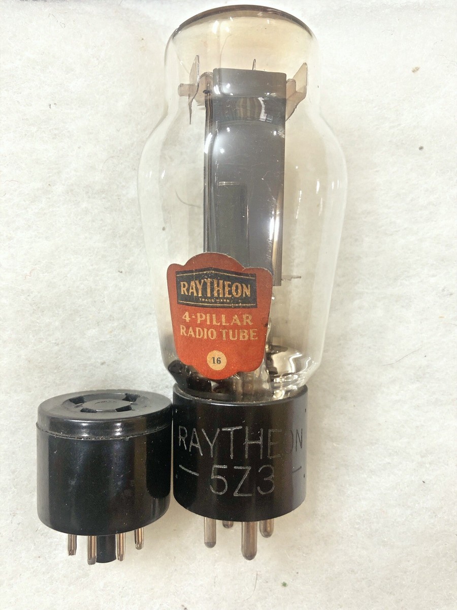 Raytheon 5Z3 5U4G CV375 Rectifier Tubes | 4-pillar Engraved