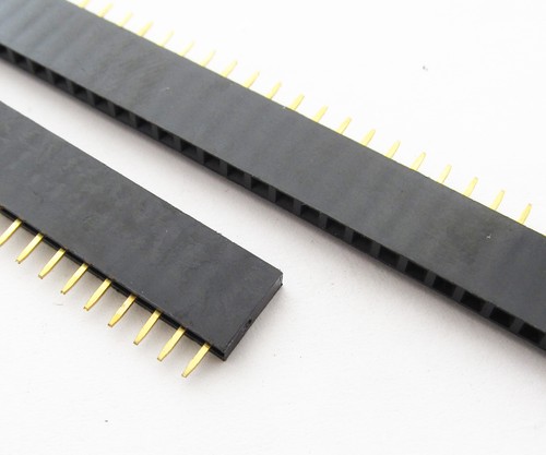 5pcs Single Row 40pin Female 2.54mm Pitch Flat PCB Panel Breakable Pin Header - Picture 3 of 3