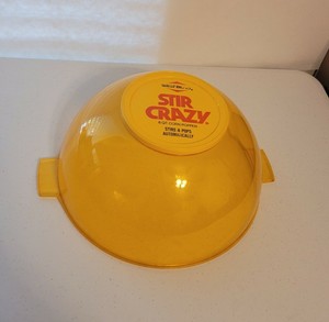 WEST BEND STIR CRAZY POPCORN POPPER 6 QT Yellow Gold Bowl Dome Top