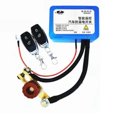 Wireless Dual Remote Control Car Battery Disconnect Cut Off Kill Switch Isolator