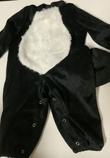 In character- Skunk Plush Halloween Jumpsuit NO MASK As Shown 12-18months