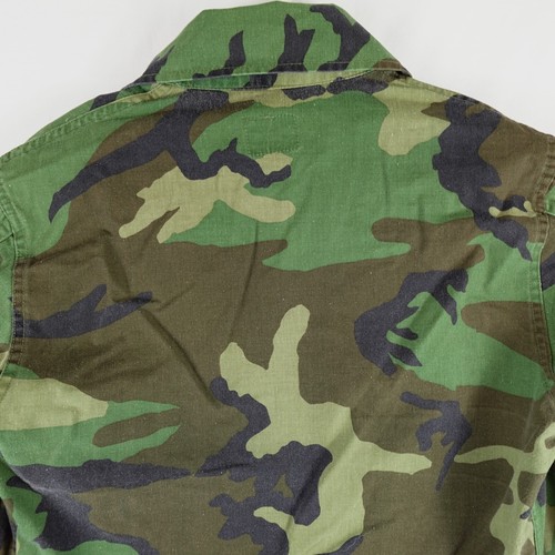 Authentic USMC Issued Combat Coat - Woodland Camo Pattern Small Long Flaws - Picture 9 of 16