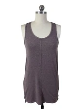 Splendid Womens Tunic Tank Top Small Purple Solid Open Back Sleeveless Casual