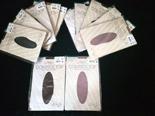 Vintage SILKEN SHEERS Pantyhose Control Top Lycra Size A 12 Pairs