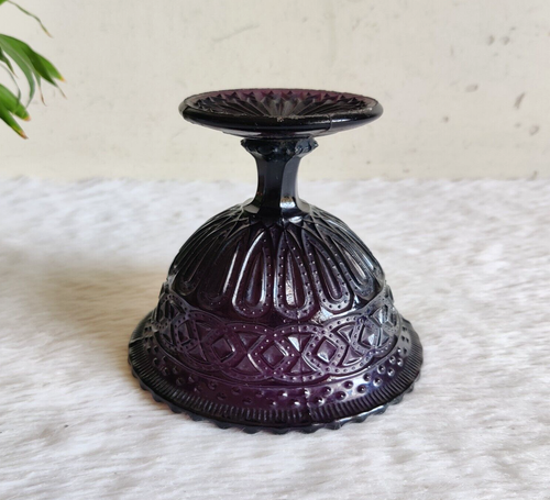 Antique Purple Amethyst Glass Bowl Old Glassware Collectible Rare GL987 - Picture 5 of 9