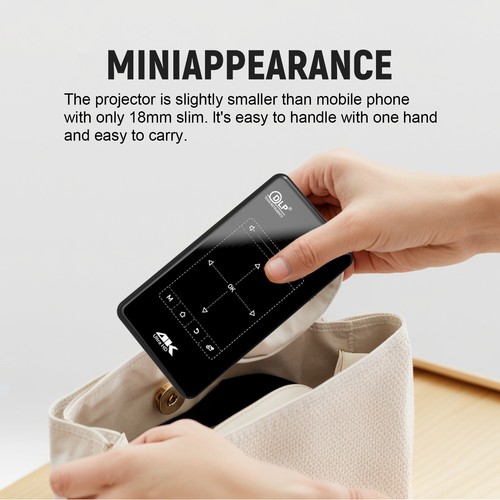 P09 Mini DLP Projector 4K Android 9.0 WiFi Bluetooth 1080P Home Theater System - Picture 19 of 24
