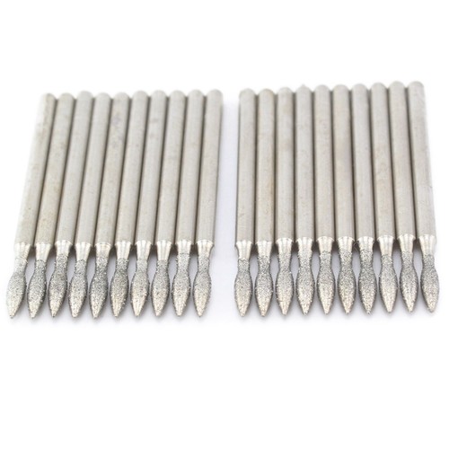 30Pcs 2mm TORCH CYLINDER Head Diamond Grinding Bits Bur Lapidary Tools for Stone - Picture 4 of 13
