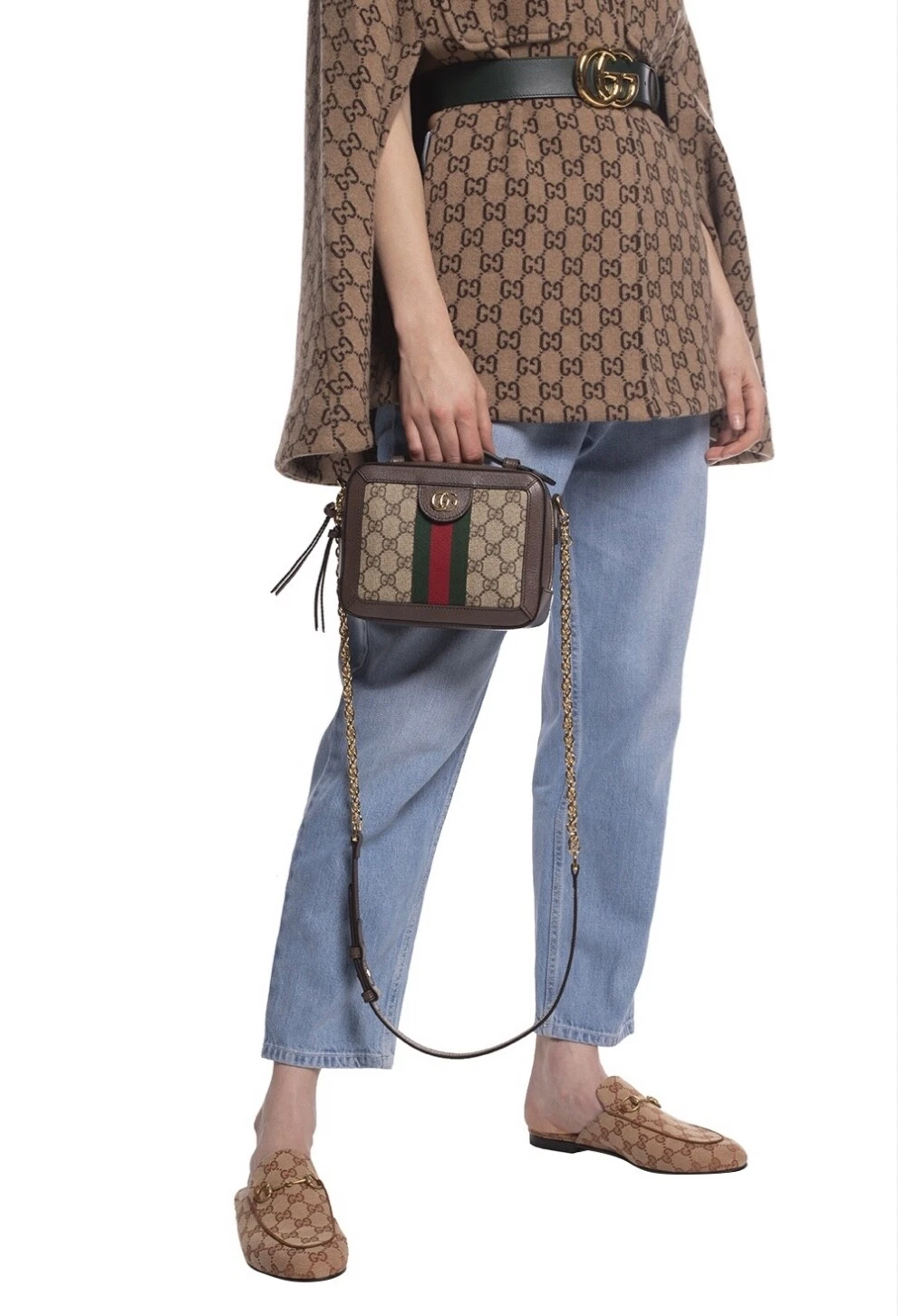 Sac bandoulière chaîne Gucci GG Supreme Ophidia 
