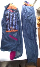 PreOwned Women's Pants Top Set Info Large Denim Art Embellished Missing Button B