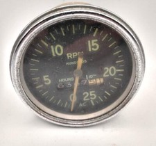 Vintage Ac General Motors Engine Hours Tachometer 0 To 25 Rpm