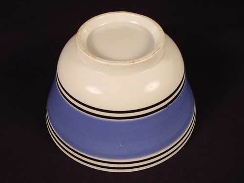 RARE 1840 BLACK&BLUE BAND BOWL MOCHA WARE MOCHAWARE PEARLWARE STAFFORDSHIRE MINT - Picture 6 of 6
