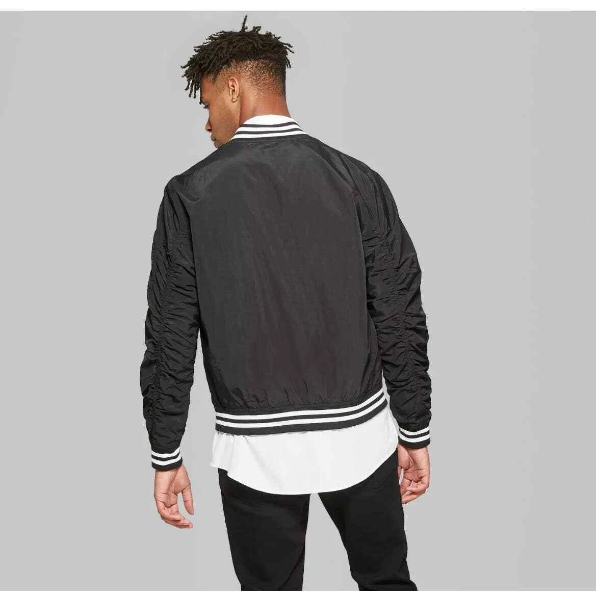 Tipped shop bomber jacket