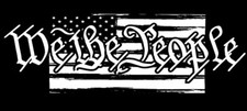 6 Pack We The People USA American Black  White Vinyl Decal Bumper Sticker