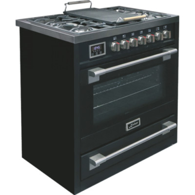 Kaiser AvantgardePro Gas Elektro Standherd 90 cm 115 L Schwarz Range Cooker