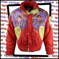 Unisex Ellesse Ltd Ed Juke Box Ski Bomber Jacket Red/pink 14/medium 220 W