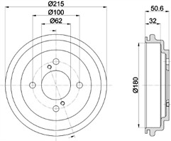Mintex MBD438 Brake Drum