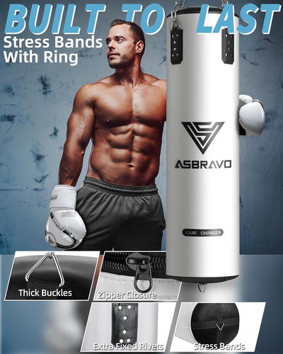 Boxsack für Erwachsene, 4ft PU schweren Boxsack Set 12OZ Handschuhe für MMA Muay - Bild 2 von 9