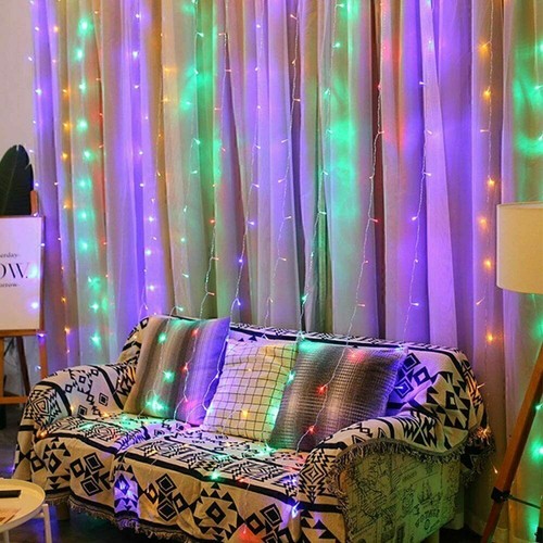 3M 300 LED Curtain Fairy String Lights Window Decor USB Plug in with Remote - Picture 8 of 15