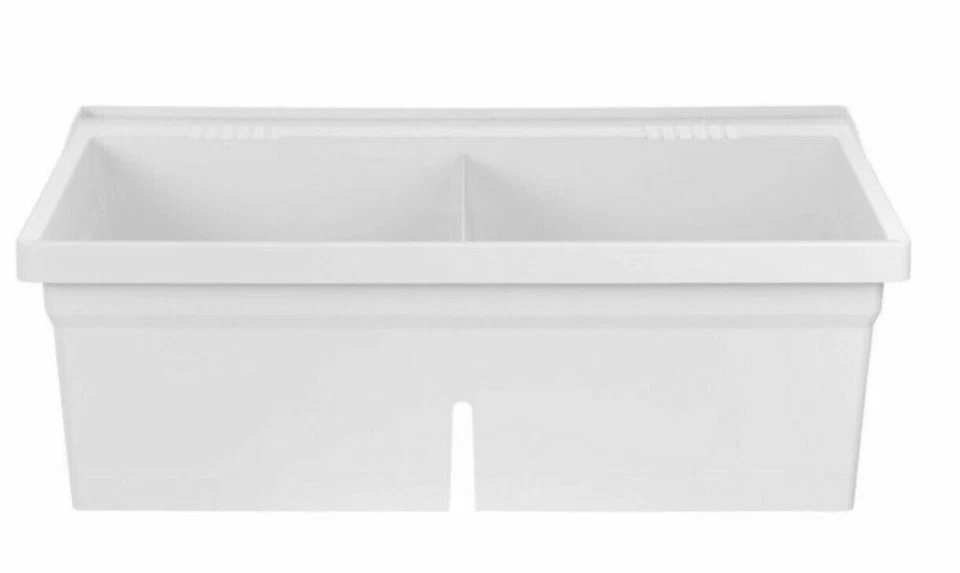 美国标准实用水槽夹具型号:FLTDII 菲亚特 40 英寸白色支腿安装 — 第 4/4 张图片