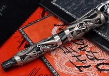 MONTEGRAPPA The Dragon .925 Sterling Silver Limited Edition 1912 Fountain Pen OB