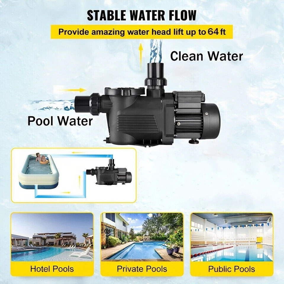 3.0 HP For Hayward High Performance Pool Pump In/Above Ground 3 Years Warranty - Image 4 of 4