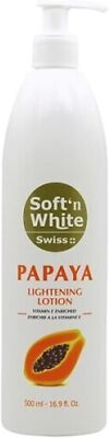 Soft' N White Swiss Papaya Lightening Lotion/ Serum Vitamin E Enriched