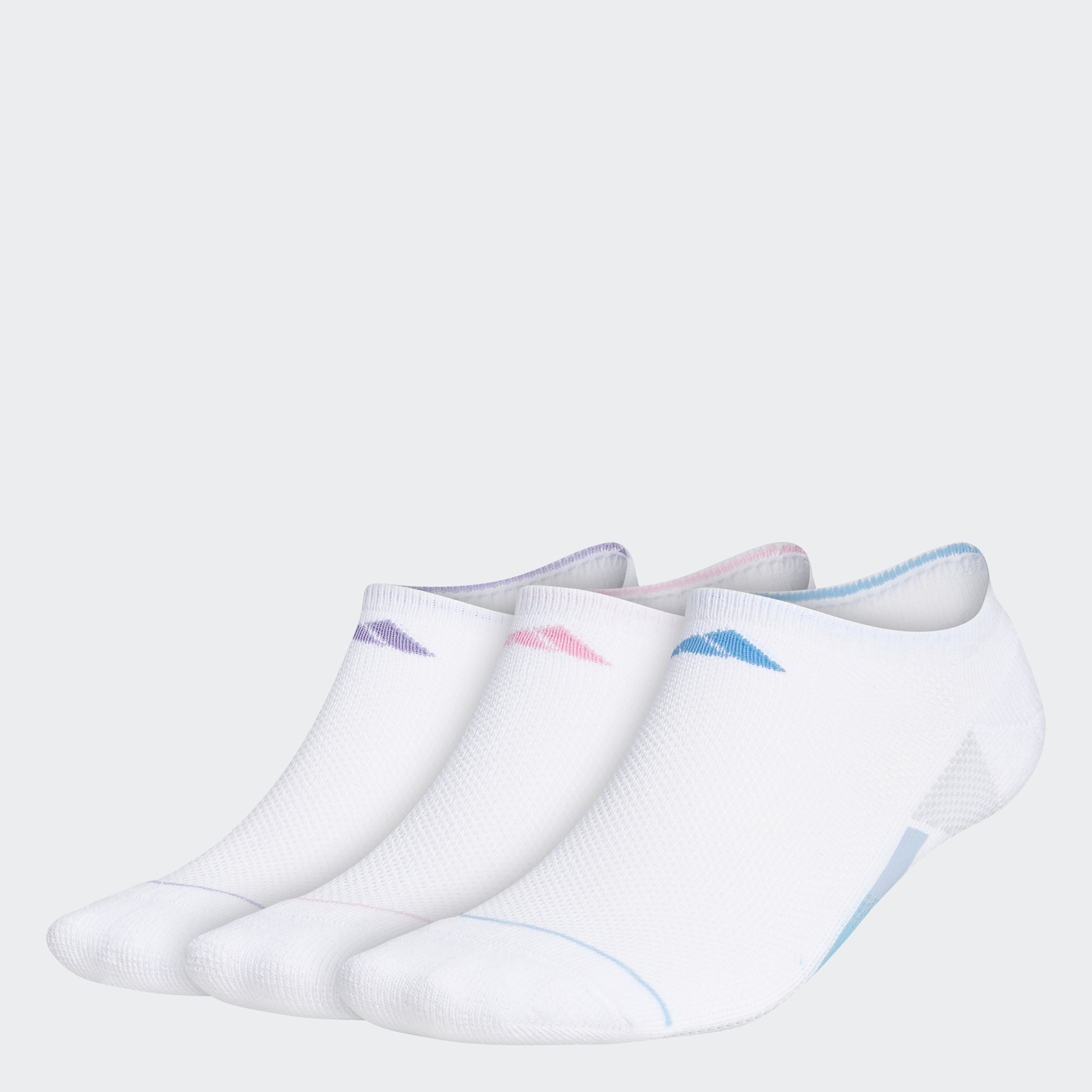adidas women Superlite Stripe No-Show Socks 3 Pairs