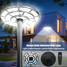 11000W 360° Solar Street Lights Outdoor IP66 Dusk To Dawn Security Light + Pole