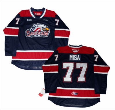 Michael Misa Autographed Saginaw Spirit OHL CCM Jersey JSA | eBay