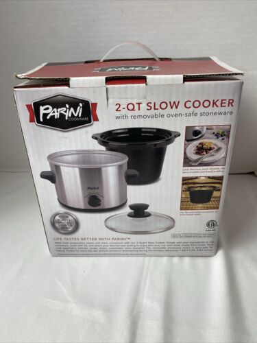 PARINI Cookware 2-QT Slow Cooker with Removable Oven-Safe Stoneware New In Box - Picture 3 of 4